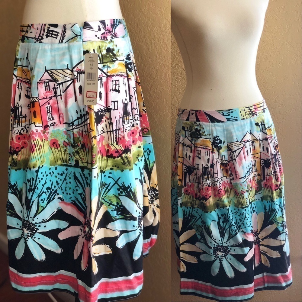 Women’s petite printed pleated skirt size 10P - Picture 8 of 8